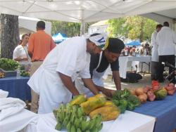 Chefs Chef Negust Kaza (right) and assistant Randall Boodoosingh select their ingredients during this year's Ultimate Chef Challenge. Chefs Chef Negust Kaza (right) and assistant Randall Boodoosingh select their ingredients during this year's Ultimate Chef Challenge.